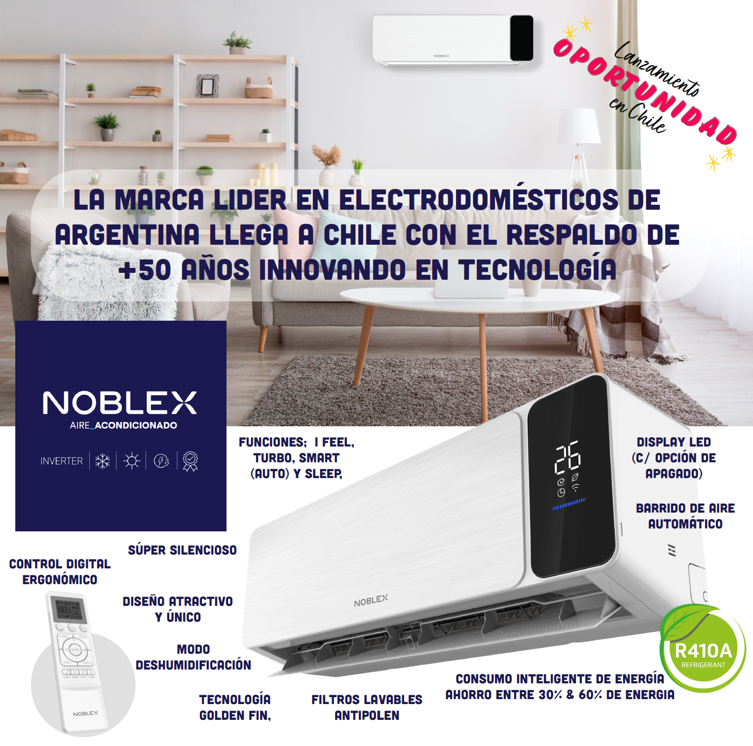 aire acondicionado
climatizacion
eficiencia energética
NOBLEX
split