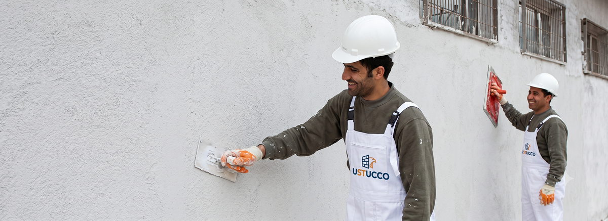 Imagen de terminacion muro con estuco termico USTUCCO
