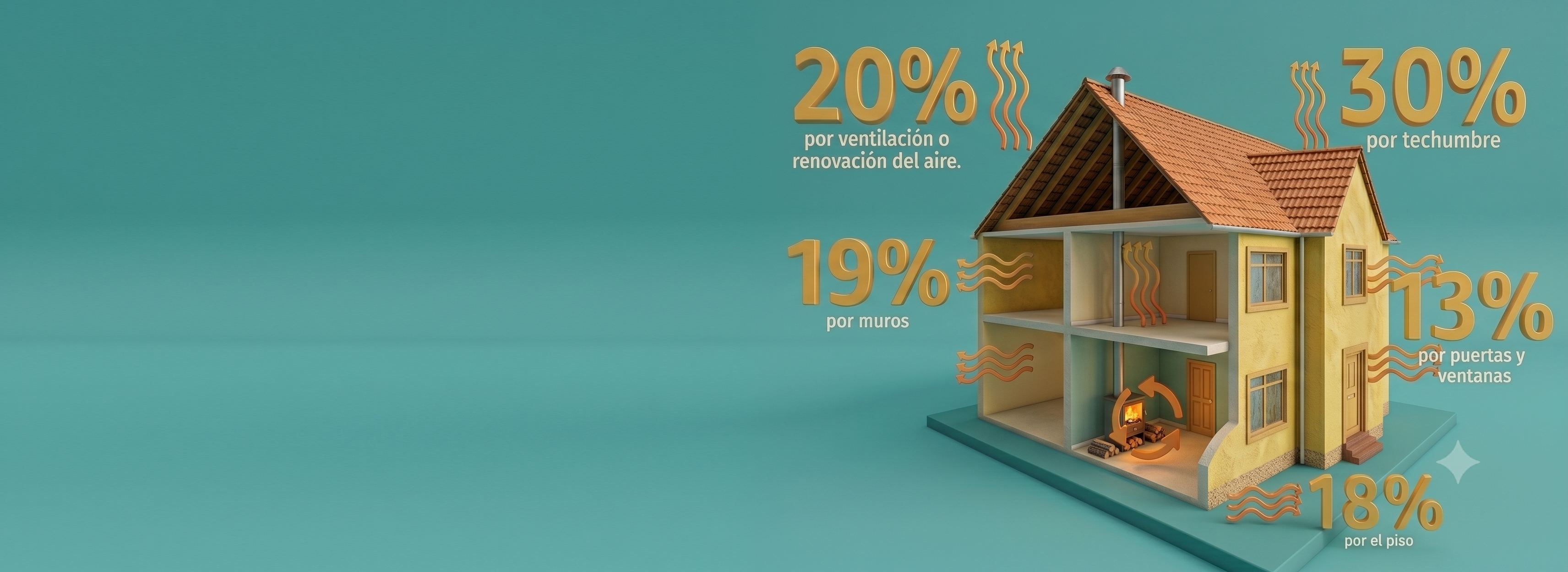 Imagen de perdidas por las diferentes partes de una casa