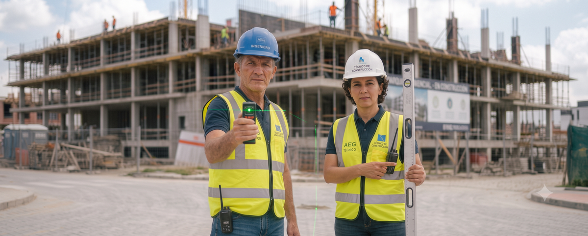Constructor y Profesional de obra en proyecto