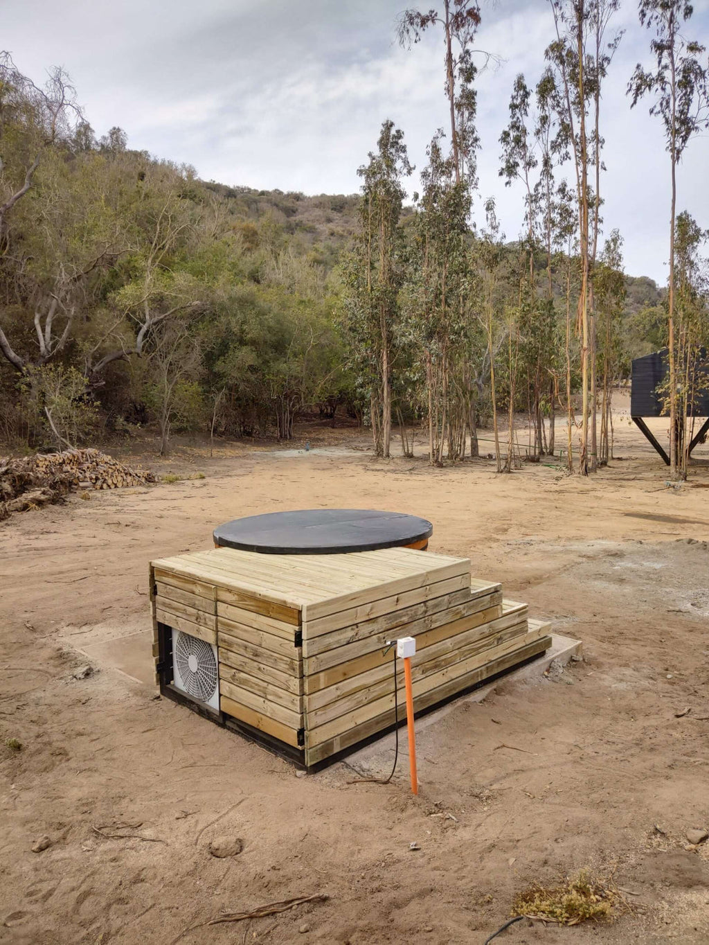 Deck para tinajas de madera