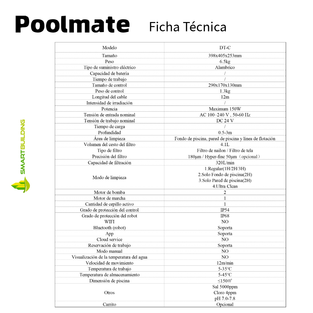 ficha tecnica robot piscina hydroDTC