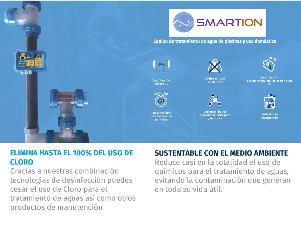 sin cloro
sanitización de agua
UVNIZER
Piscina libre de quimicos